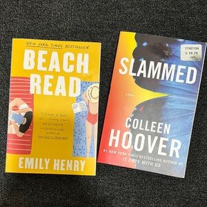 Beach Read and Slammed Books by Emily Henry and Colleen Hoover